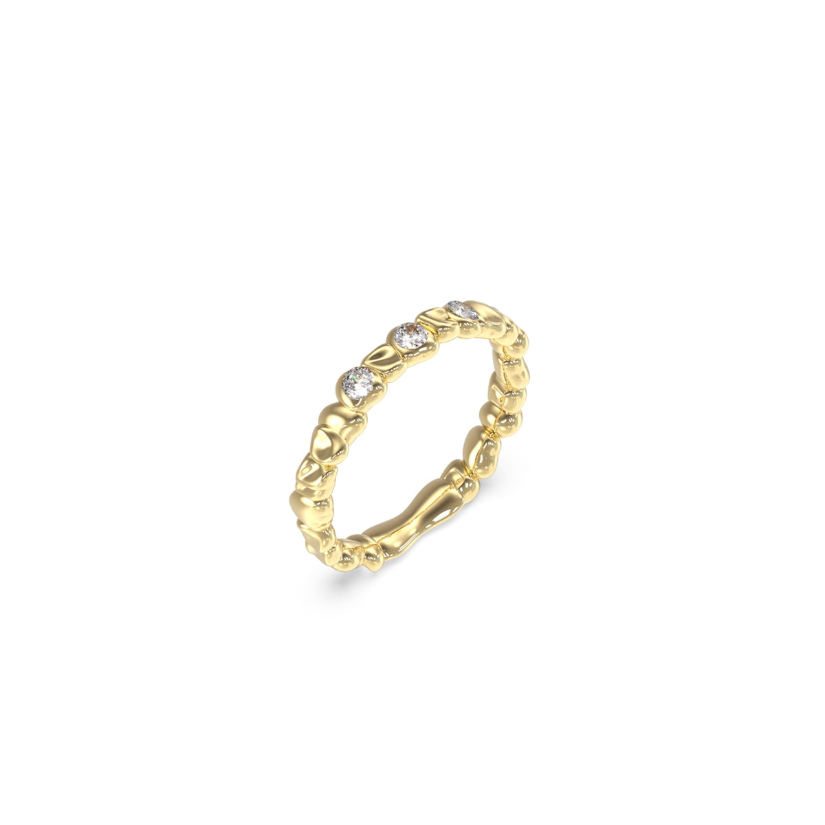 Golden Twist Crystal Ring ✨